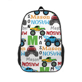 Personalized Custom Monster Trucks Name Backpack